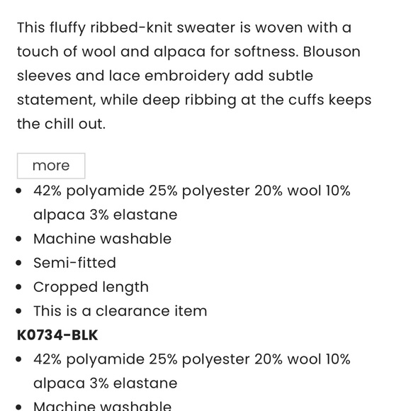 Mini Boden Ribbed Sweater Size S - Picture 7 of 7